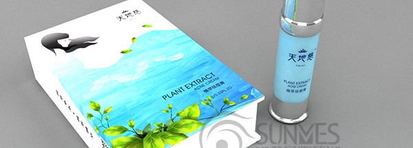 天地姿護膚品插畫風格包裝設(shè)計